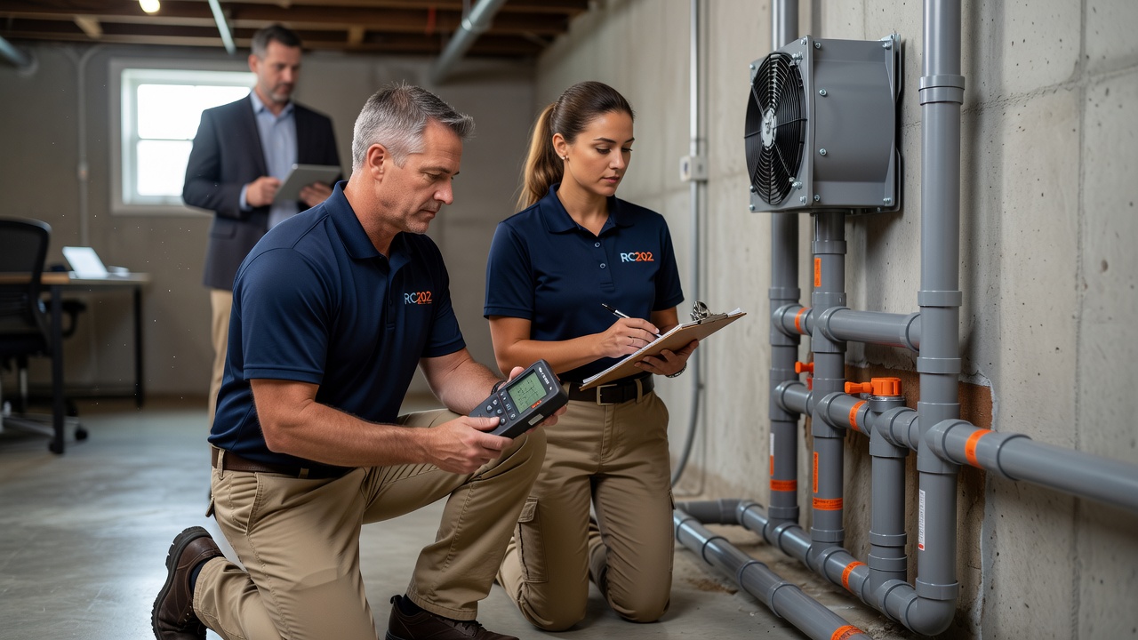 Radon Mitigation team professional environment