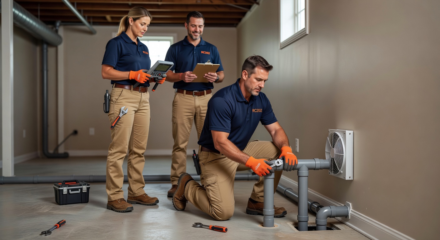 Radon Mitigation team professional environment