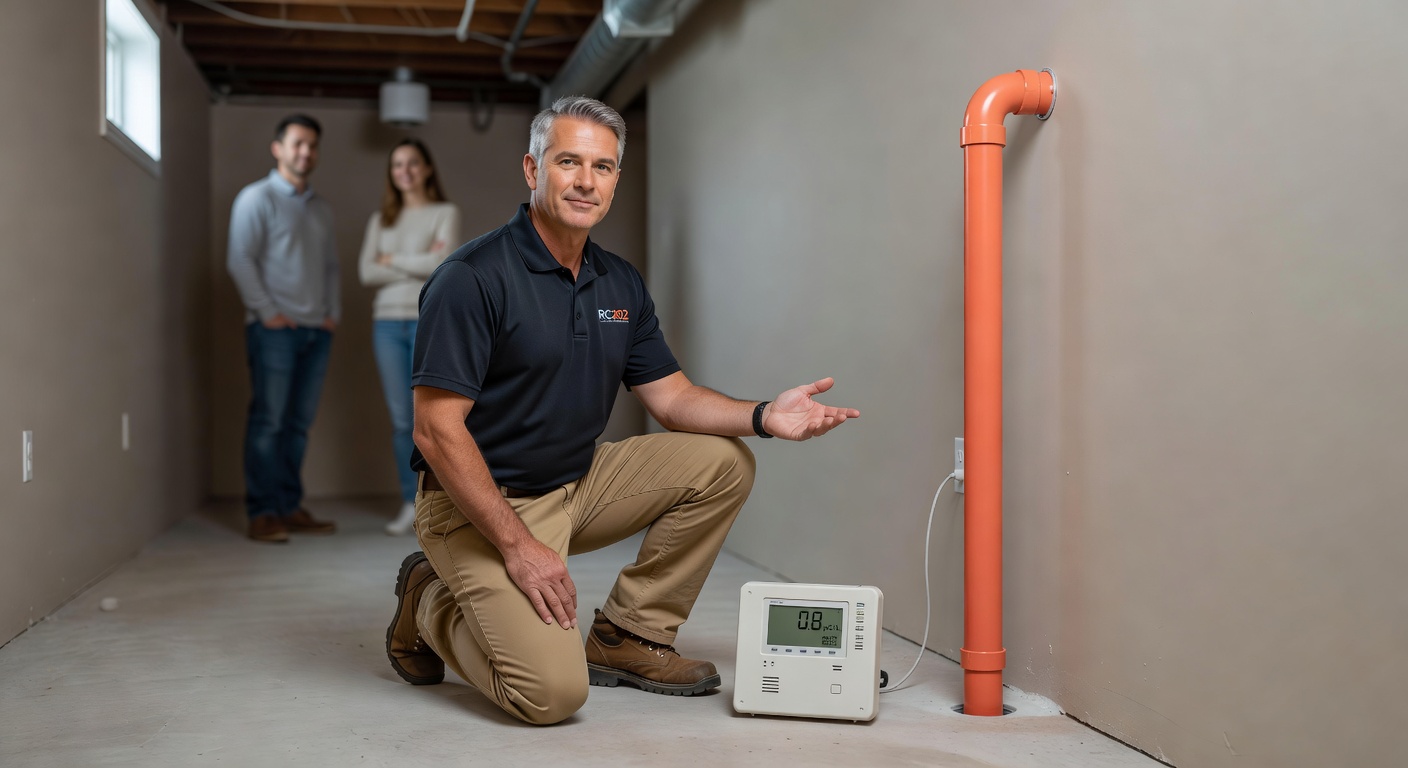 radon testing continuous monitor West Jefferson Ohio home