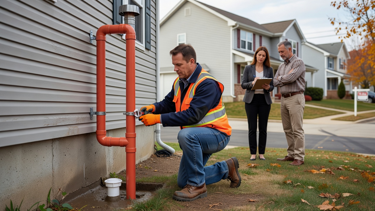 radon mitigation pipe exterior residential home Ohio