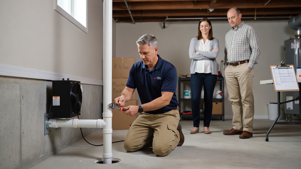 radon mitigation system installation basement Ohio
