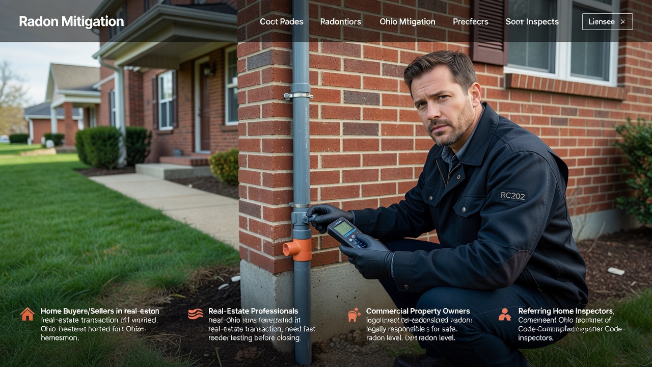 radon mitigation fan exterior pipe residential house