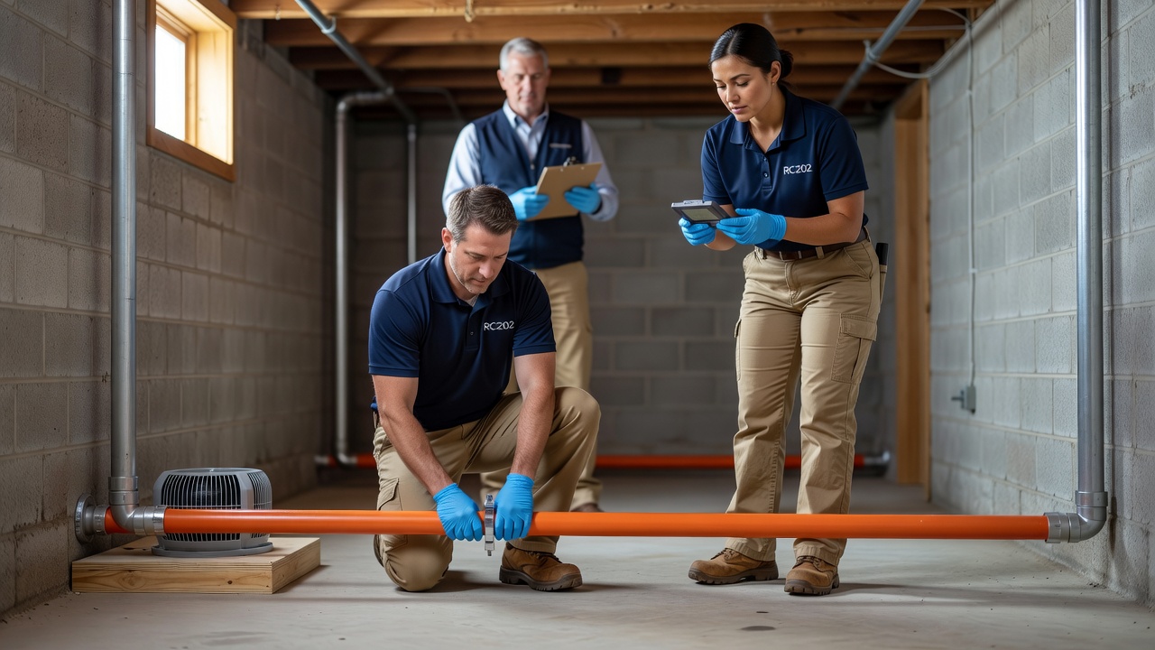 Radon Mitigation team professional environment