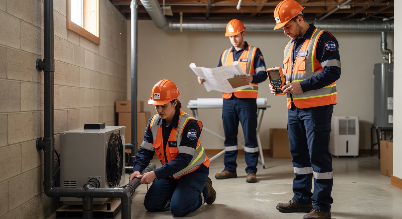 Radon Mitigation team professional environment