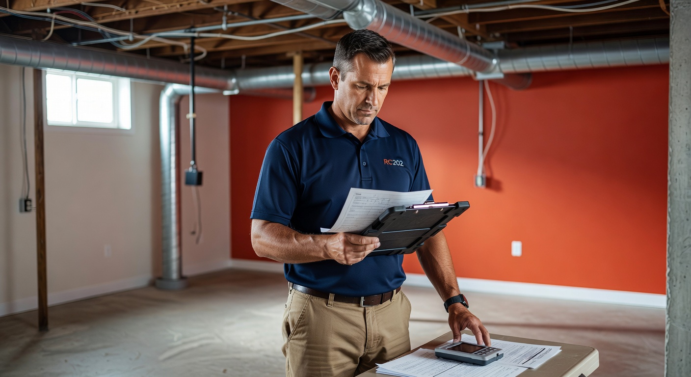 Ohio radon mitigation contractor professional clipboard home inspection