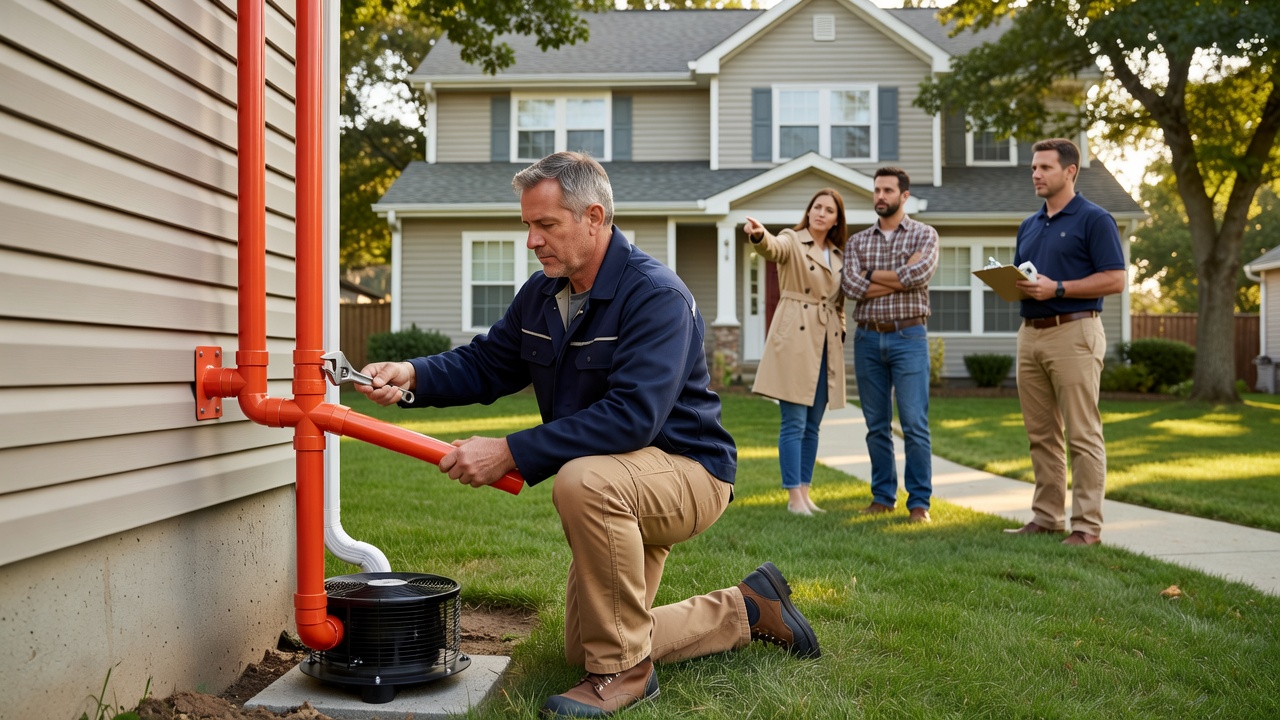 radon mitigation fan pipe exterior house Ohio