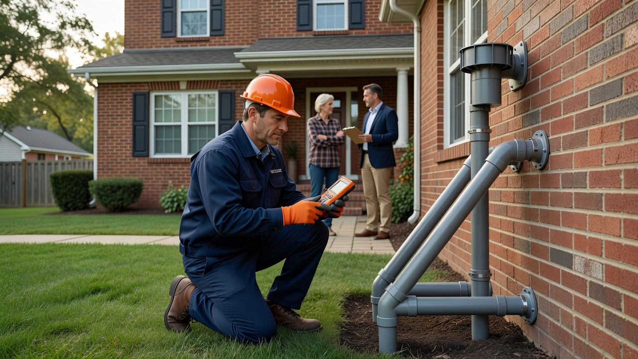 radon mitigation pipe exterior home Ohio
