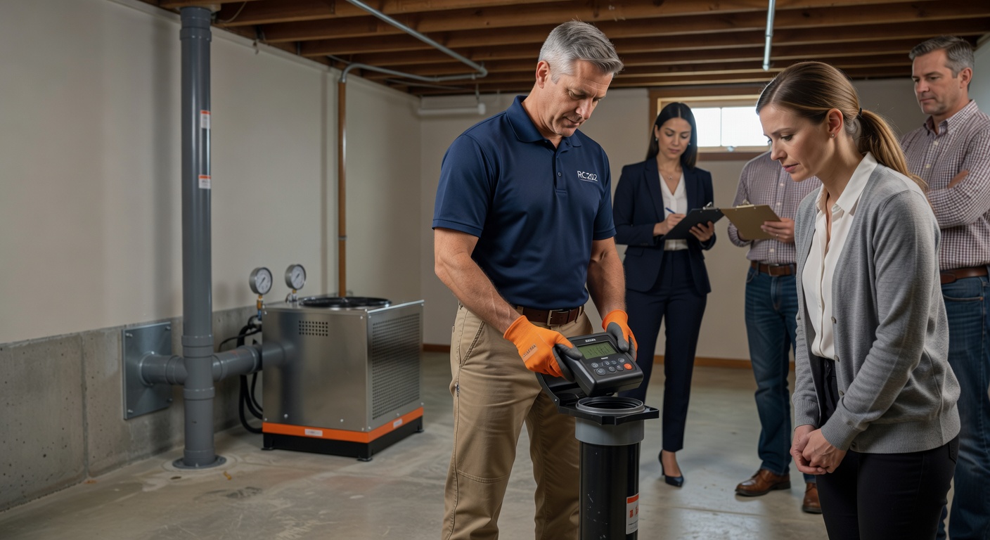 radon test kit professional inspector Ohio home