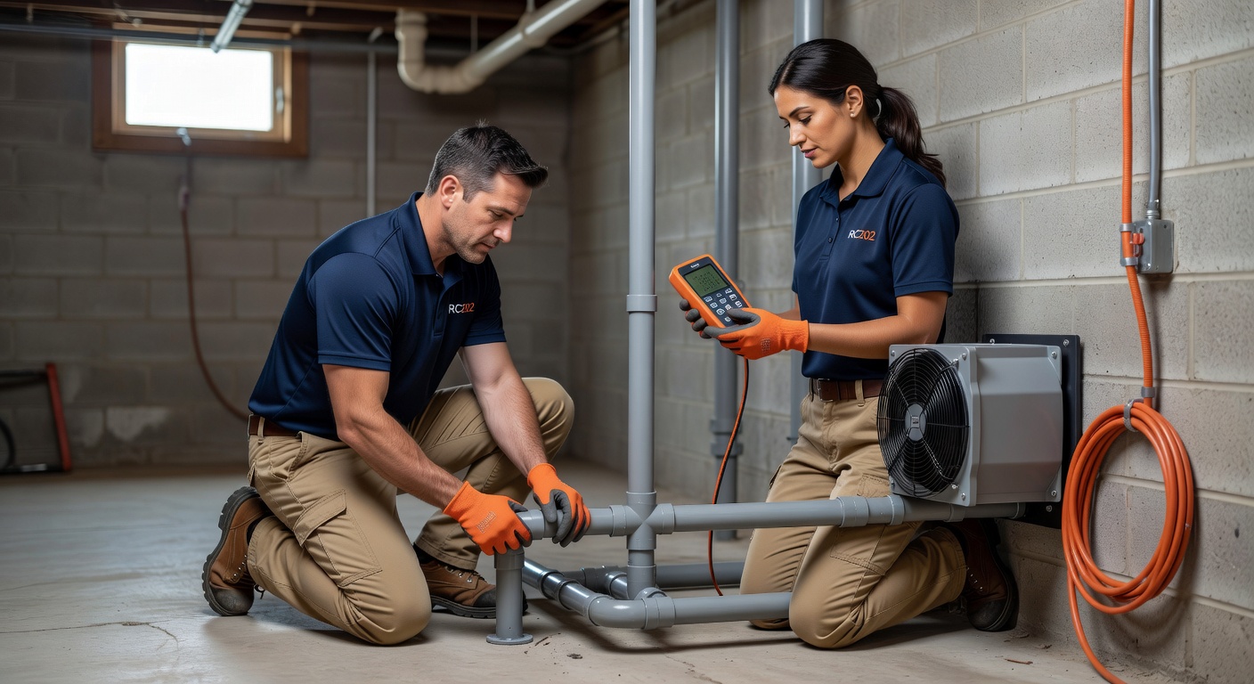 Radon Mitigation team professional environment