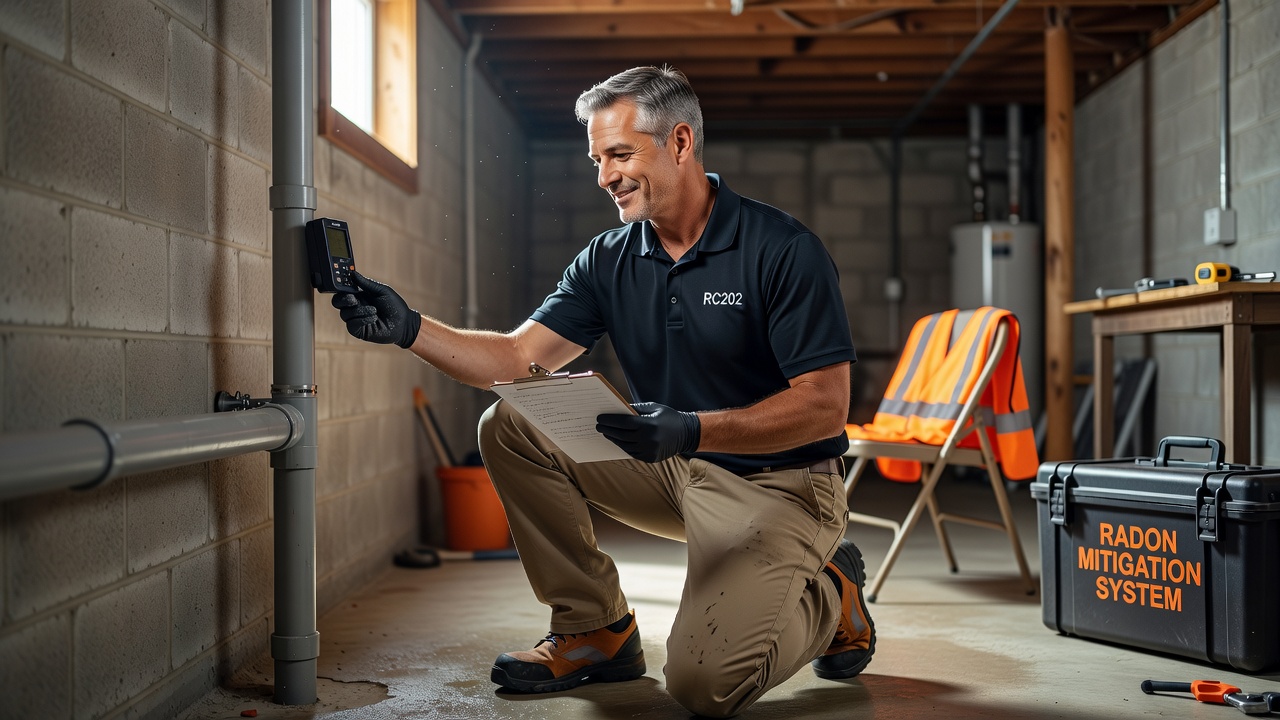 radon professional technician inspection Ohio home
