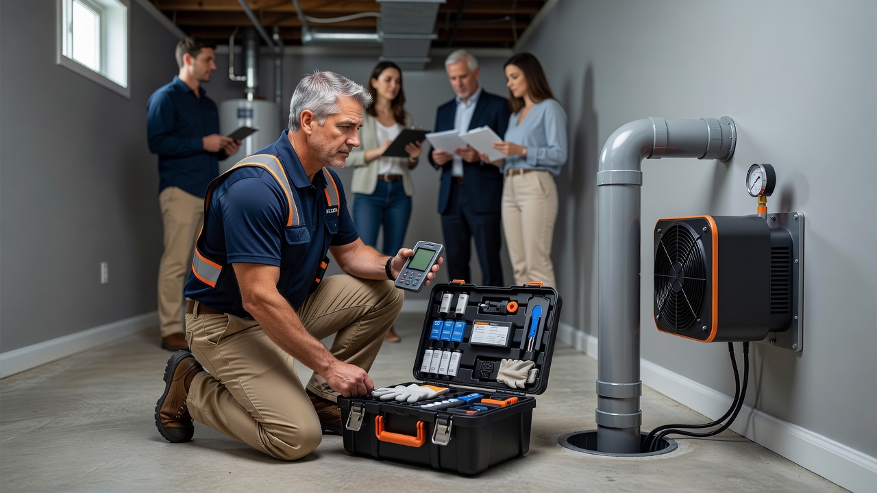 radon testing kit professional home inspection Ohio