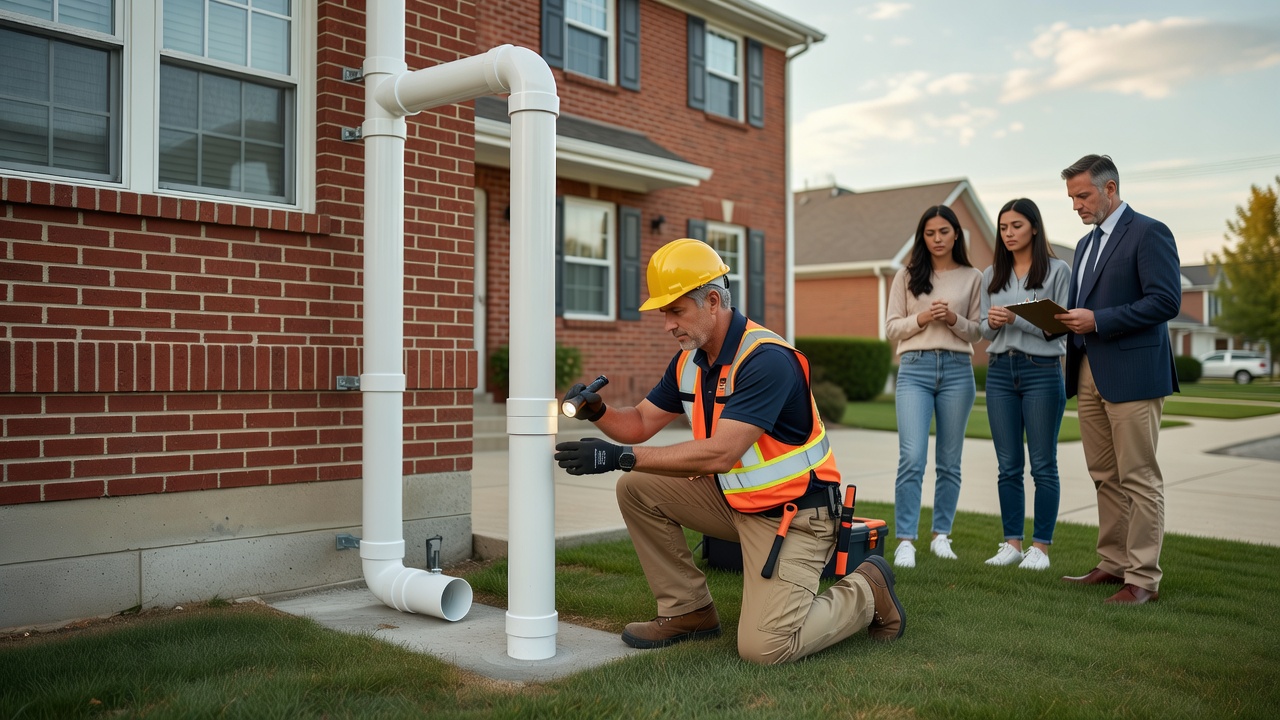 radon mitigation system PVC pipe exterior Ohio home installation
