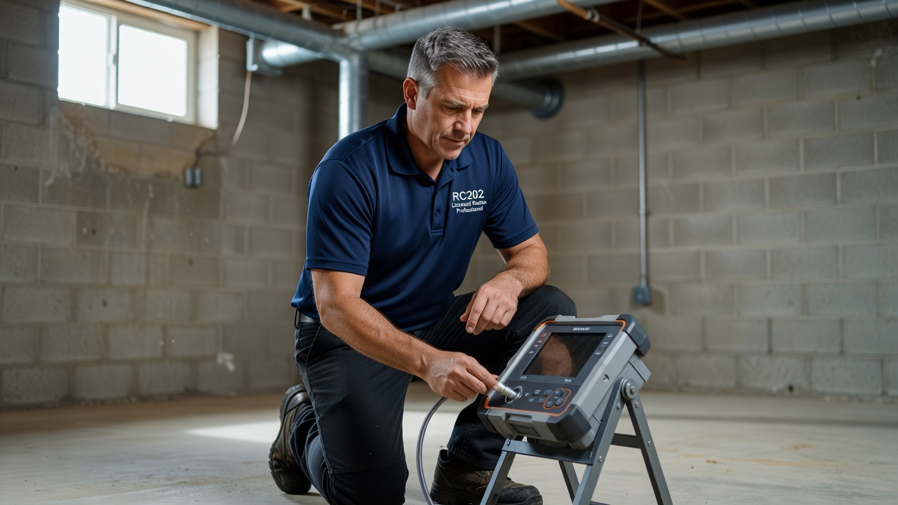 radon technician testing equipment continuous monitor