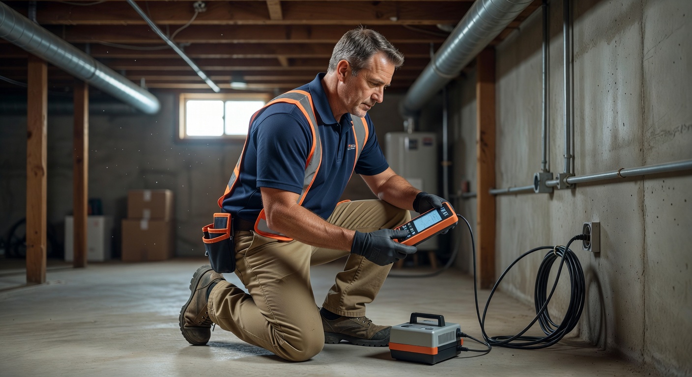 radon mitigation technician inspection Williamsburg Ohio home