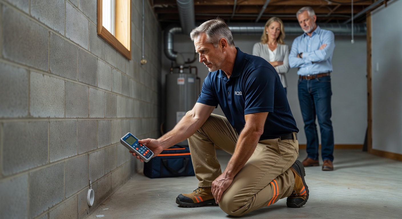 licensed radon mitigation professional inspecting home Ohio