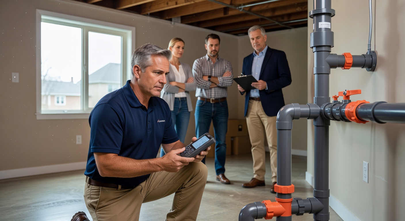 radon testing device home inspection Irondale Ohio