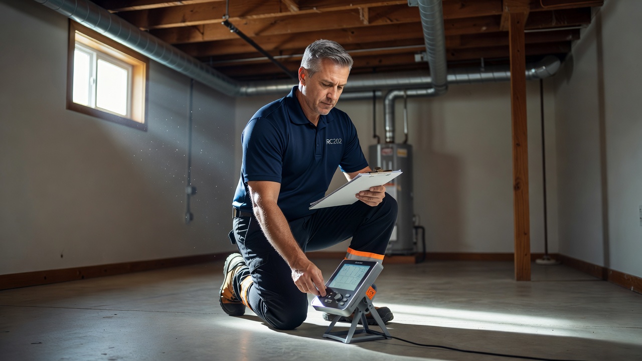 radon test kit professional inspector residential home
