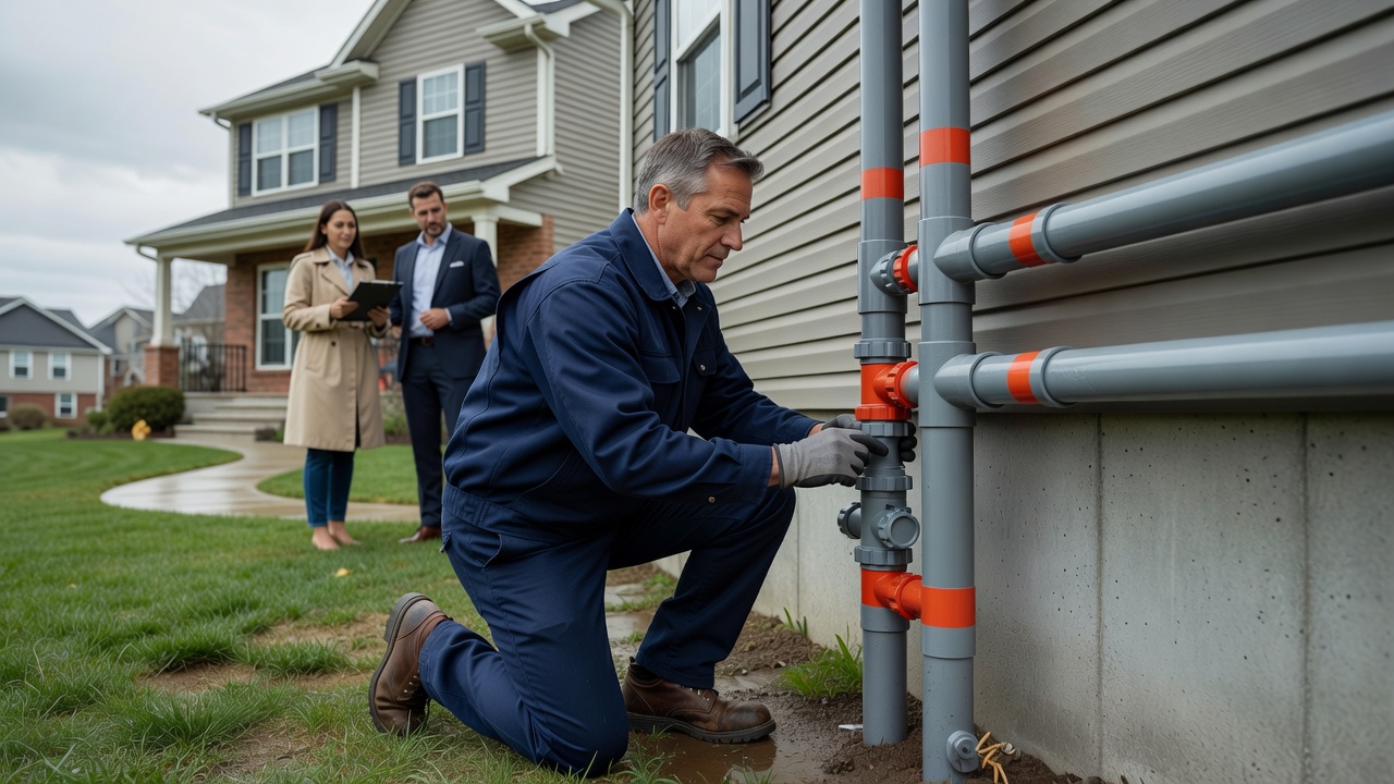 radon mitigation PVC pipe exterior home Ohio