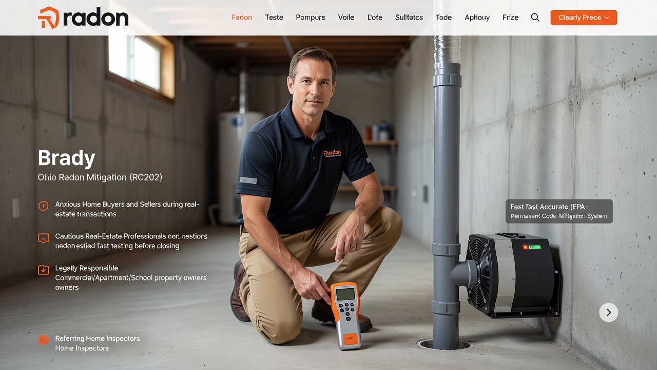 Radon Mitigation Brady OH | Licensed RC202 Pros