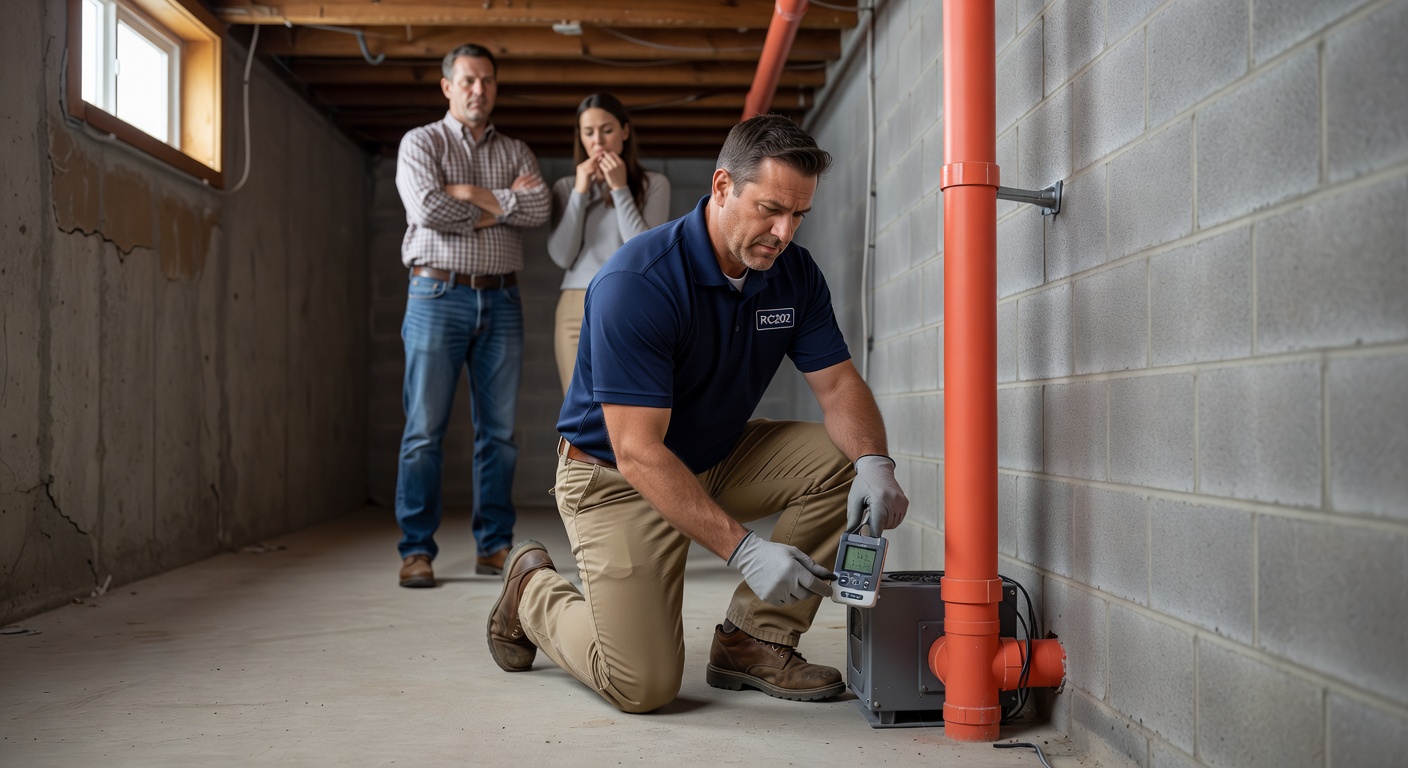 radon technician testing home Ohio professional