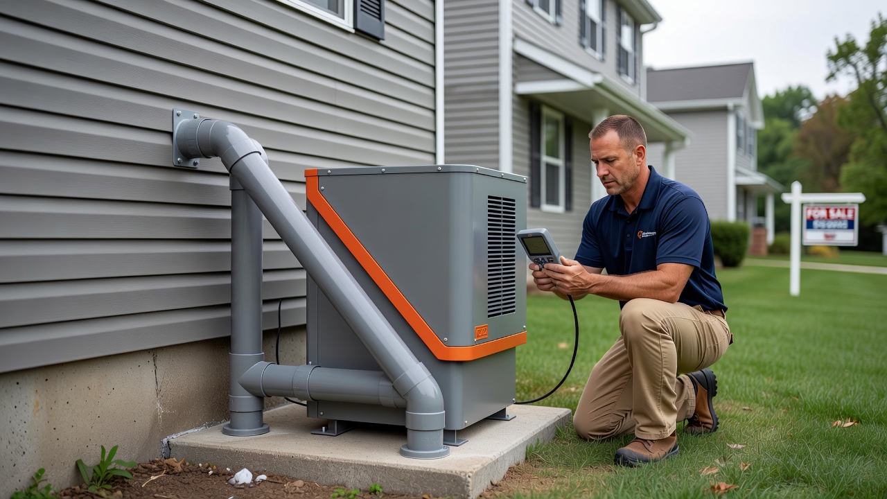 radon mitigation fan PVC pipe exterior installation