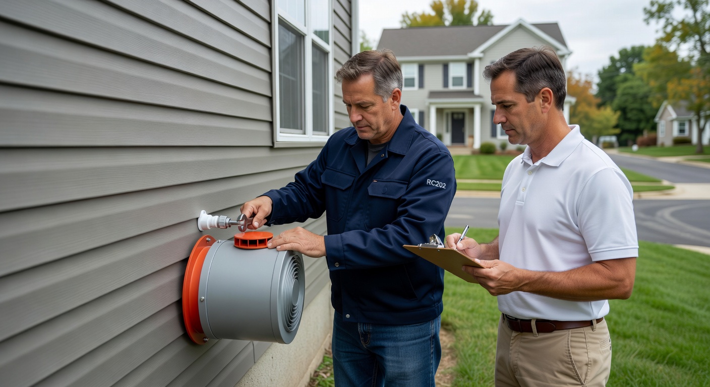 radon fan installation exterior wall residential ohio