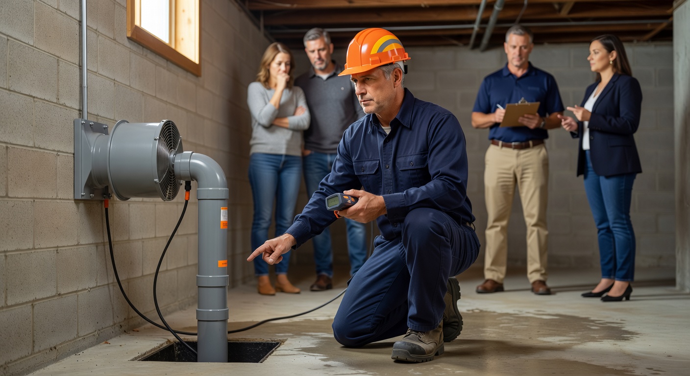 Radon Mitigation professional Pickerington
