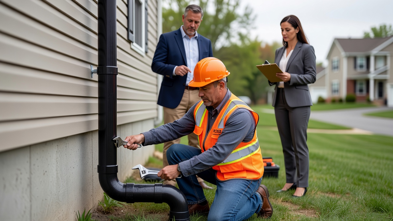 radon mitigation pipe installation exterior home Ohio