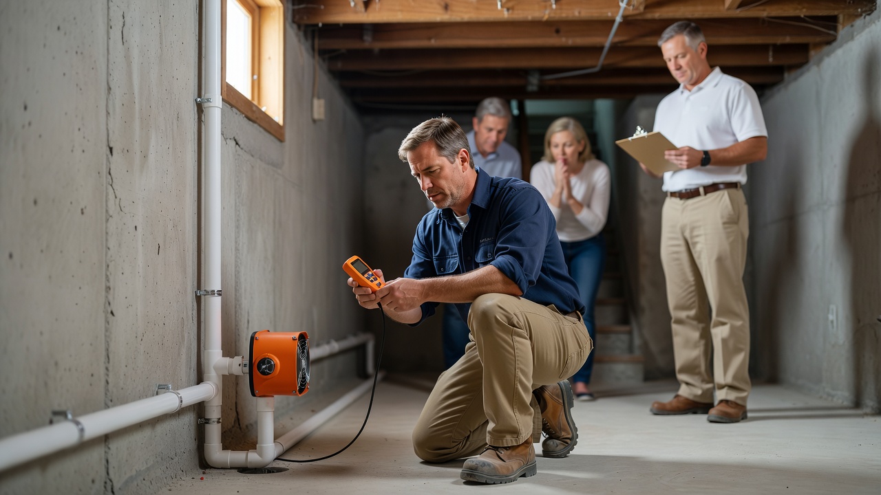 radon mitigation system installation Ohio basement