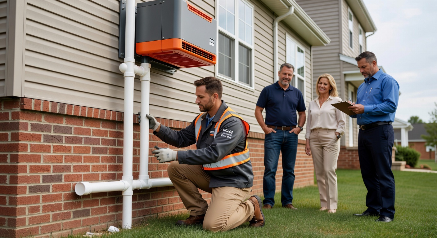 radon mitigation fan PVC pipe exterior installation