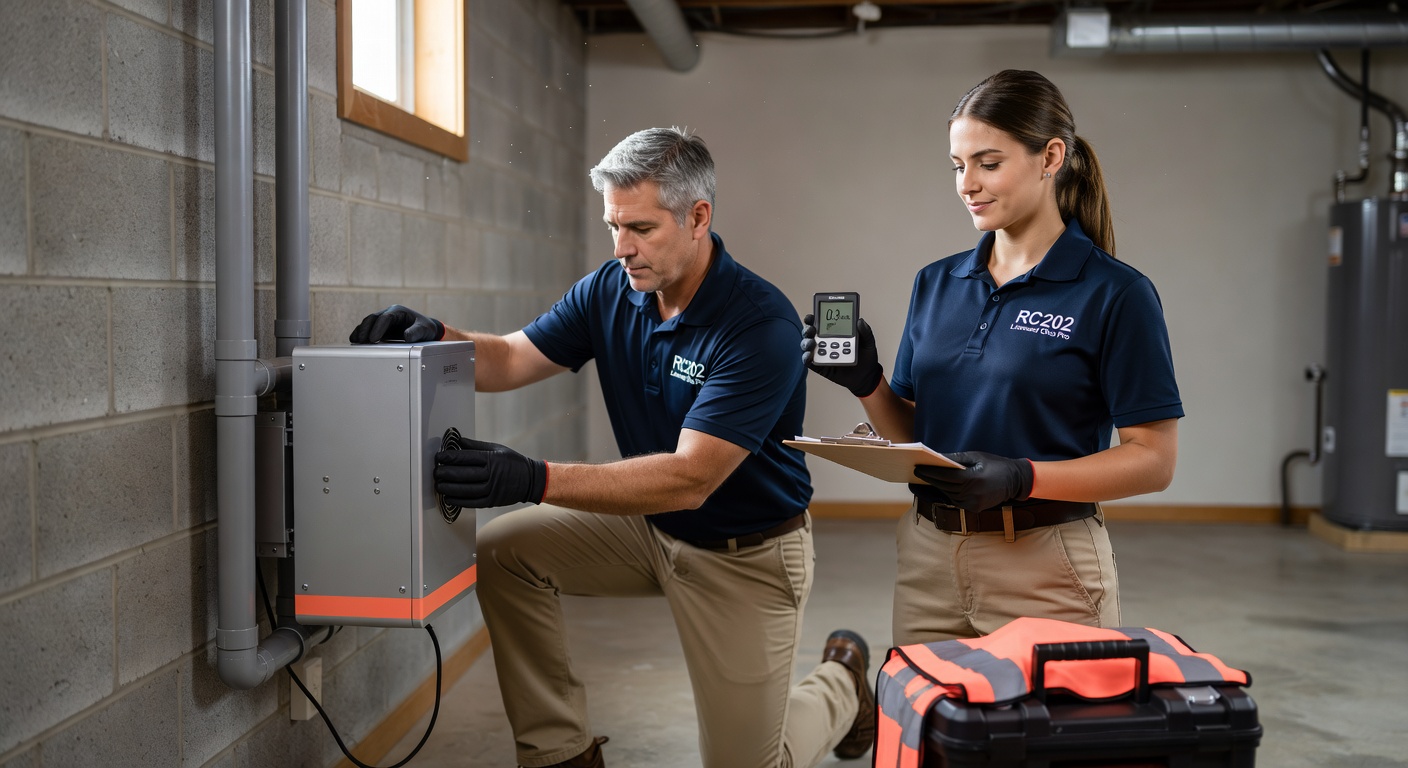 Radon Mitigation team professional environment
