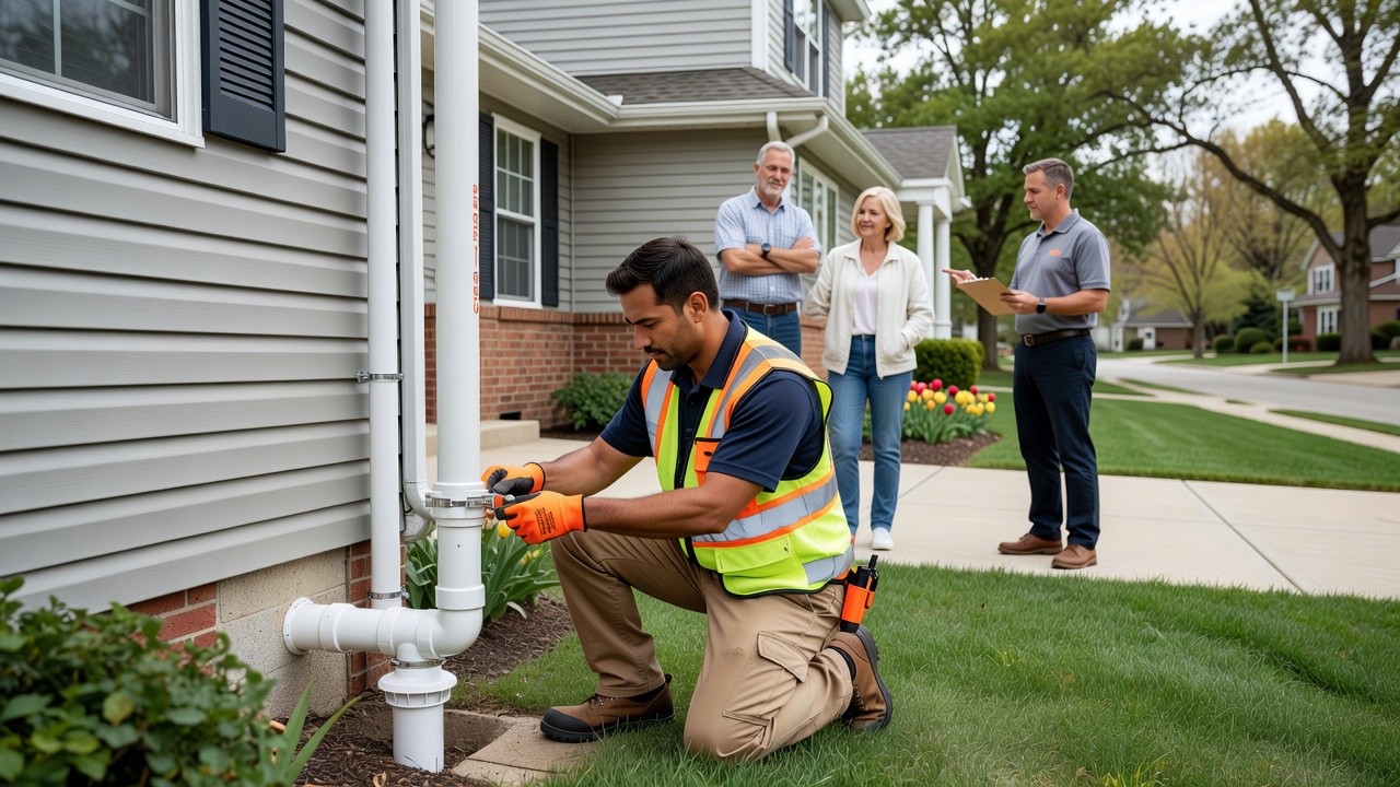 radon mitigation system PVC pipe exterior installation home Ohio