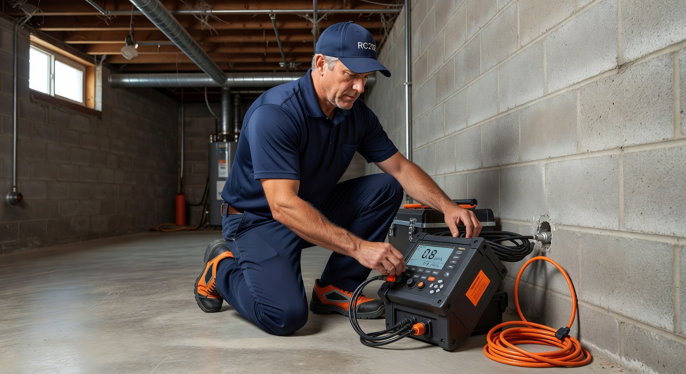 radon technician testing equipment continuous monitor