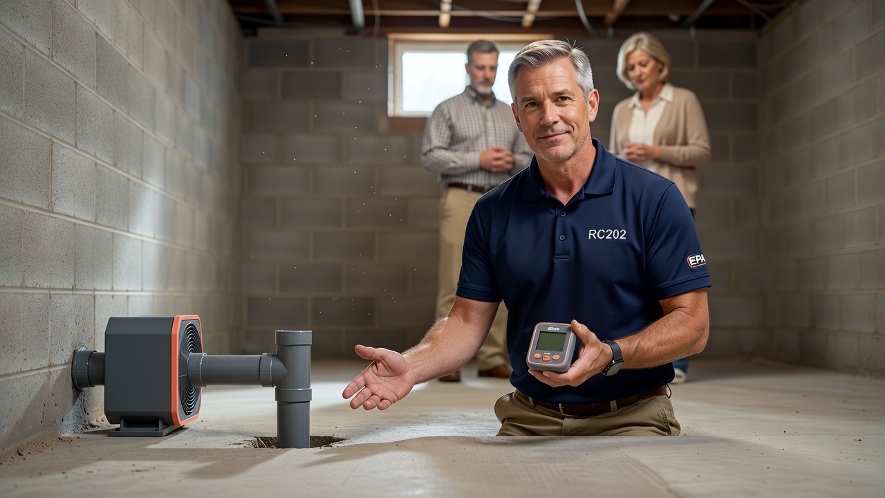 radon mitigation technician licensed Ohio home consultation