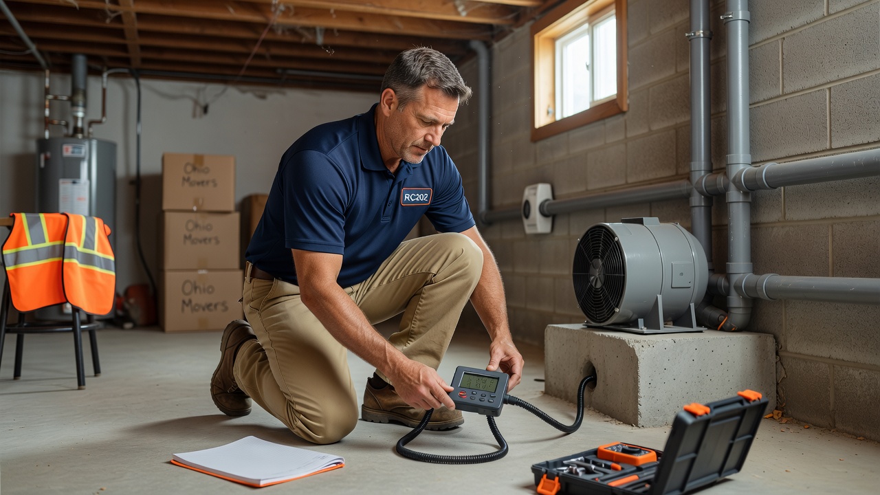 licensed radon technician testing home Ohio