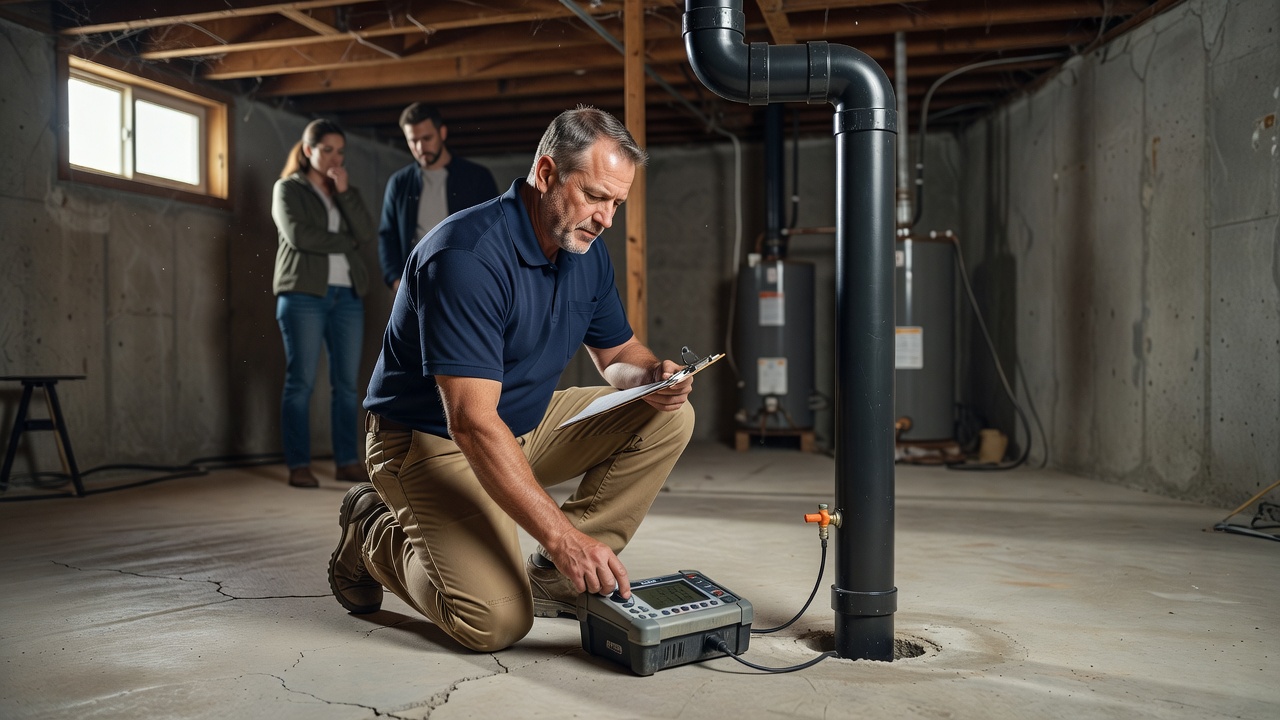 radon mitigation contractor testing equipment Brunswick Ohio