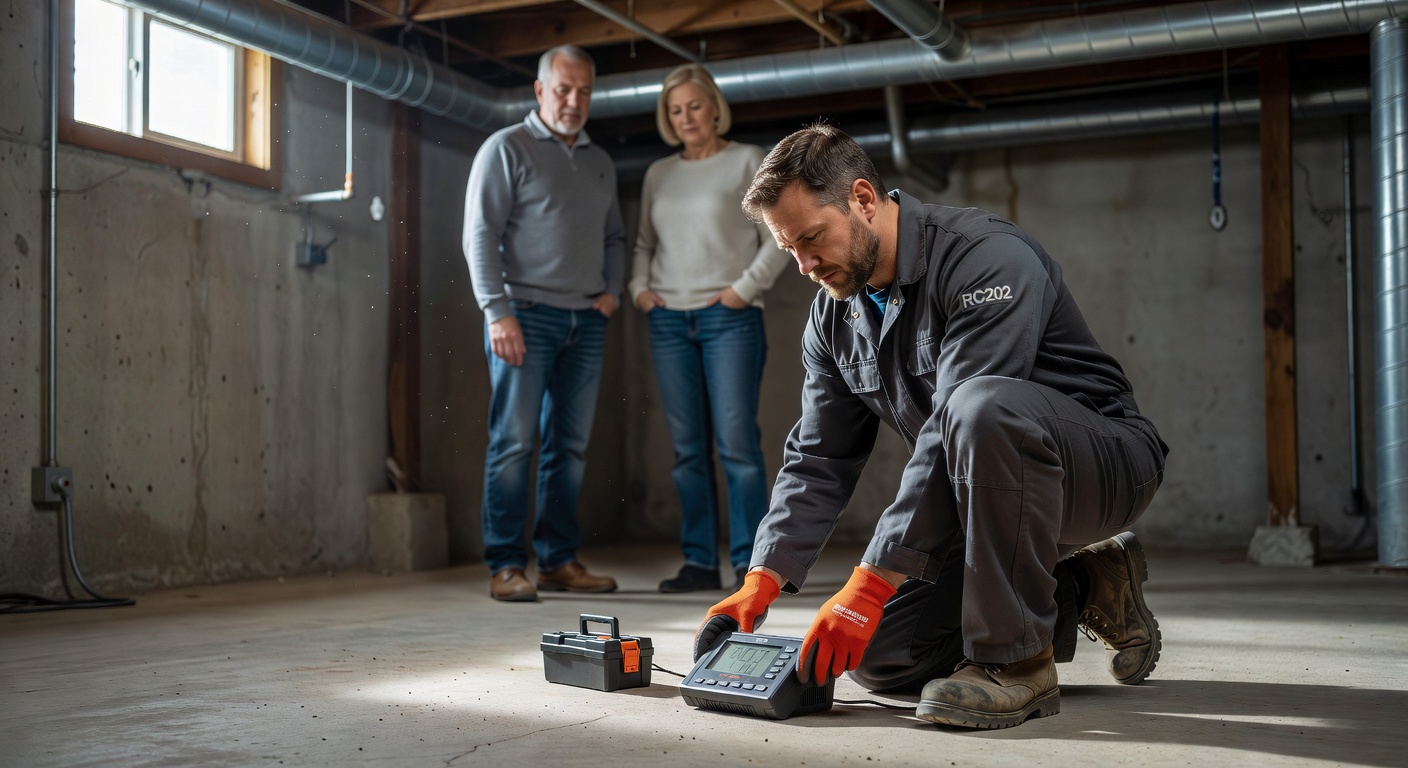 continuous radon monitor device residential basement test