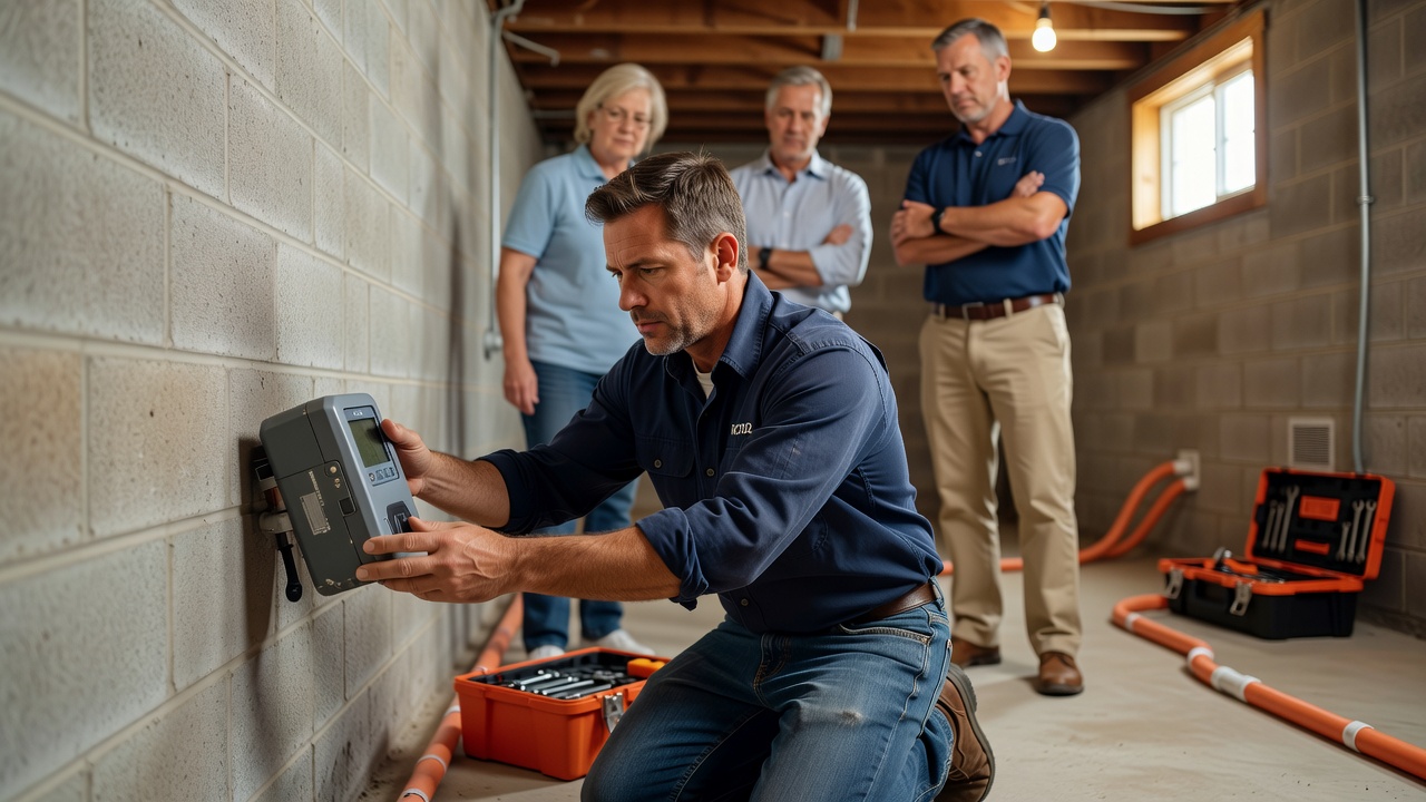 continuous radon monitor device basement testing