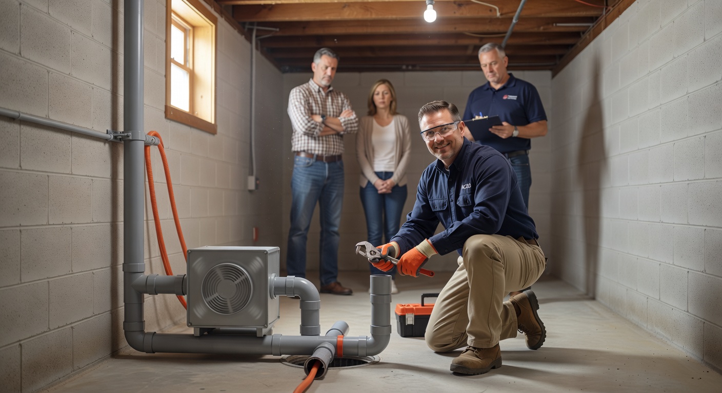 radon mitigation system installation basement Ohio