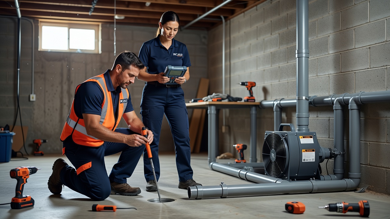 Radon Mitigation team professional environment