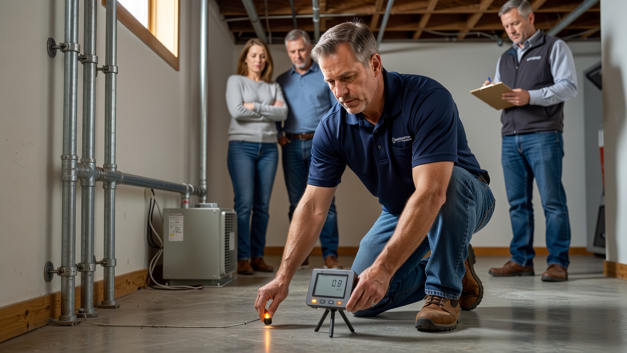 continuous radon monitor basement testing device