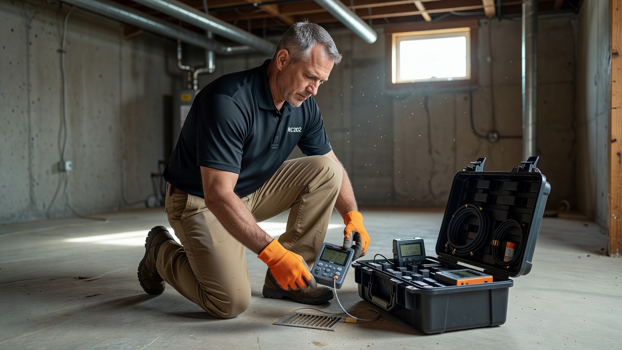 radon mitigation technician testing equipment Ohio