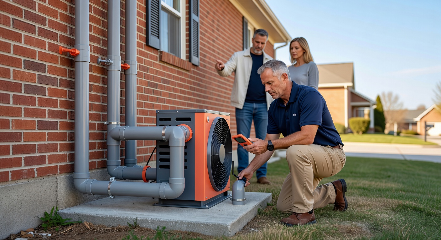 radon mitigation fan PVC pipe exterior installation