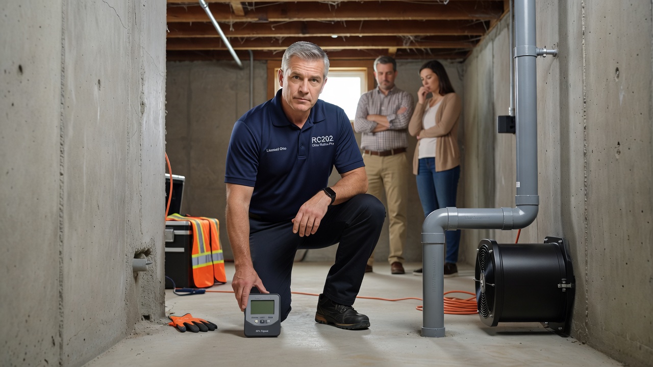 radon test kit professional inspector home