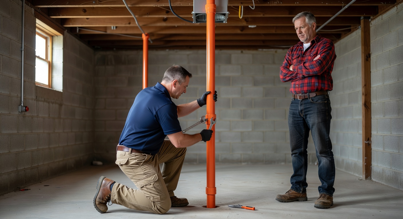 radon mitigation system installation basement Ohio