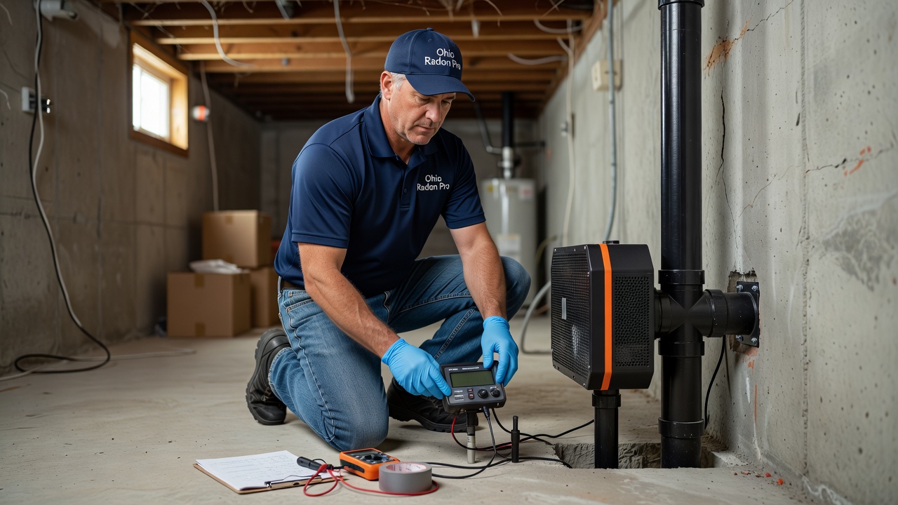 radon technician testing equipment professional Ohio
