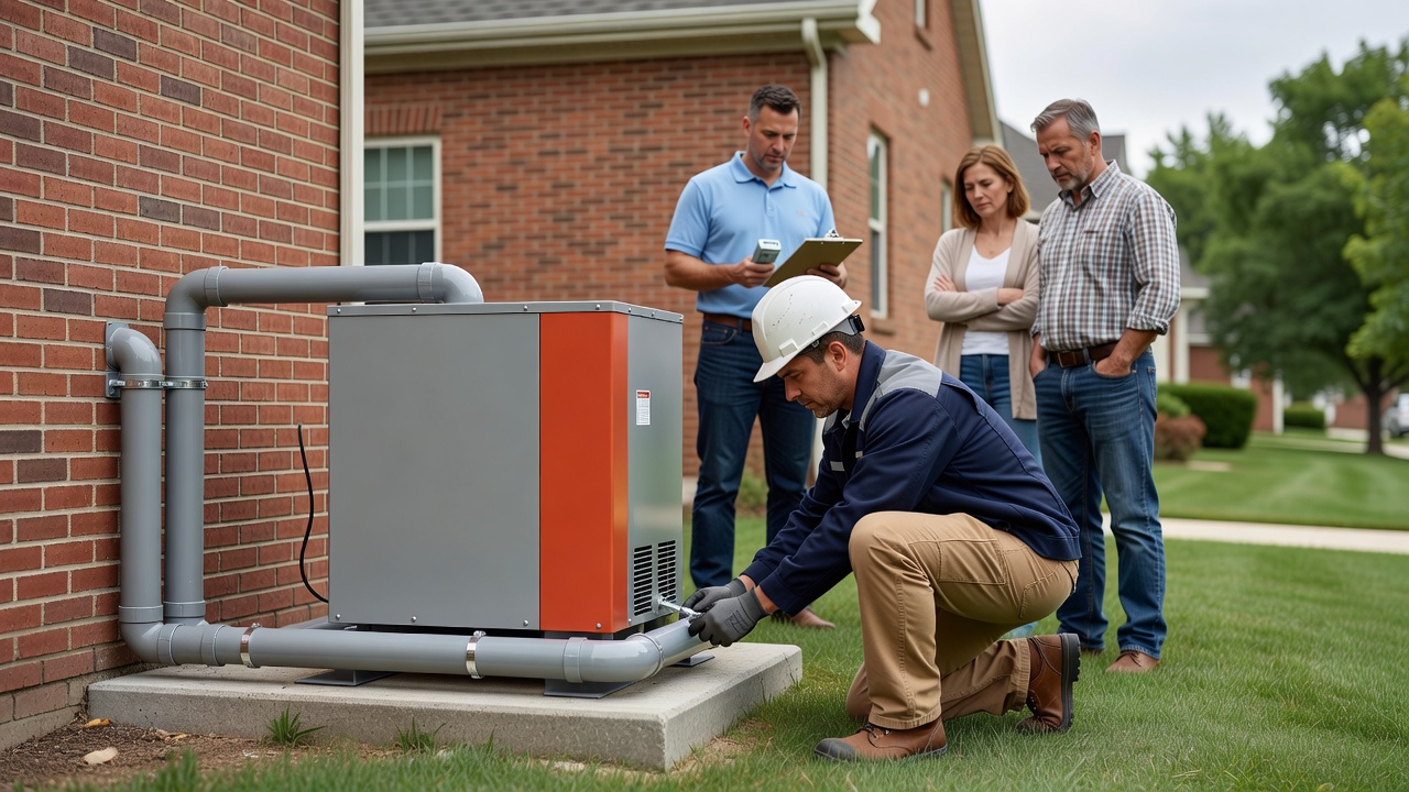 radon mitigation fan PVC pipe exterior installation