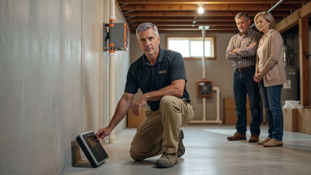 continuous radon monitor device basement professional