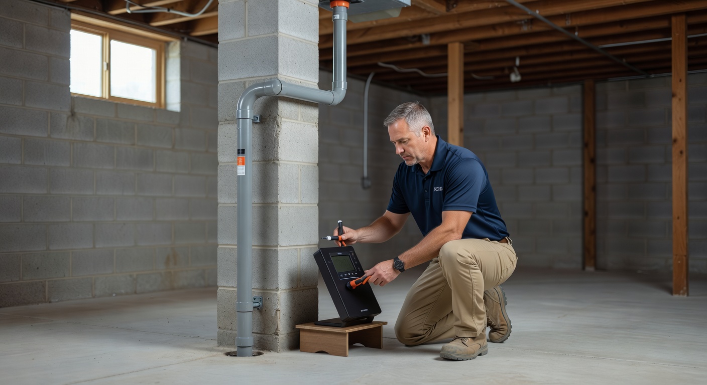 radon test continuous monitor basement