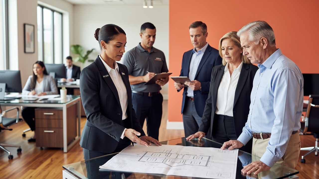 real estate office professional environment